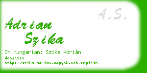 adrian szika business card